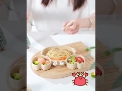 Odporny na bakterie dziecięcy talerz i miska Różowy biały kwiat na kolację